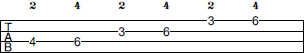 C# Pentatonic Major scale bass tab