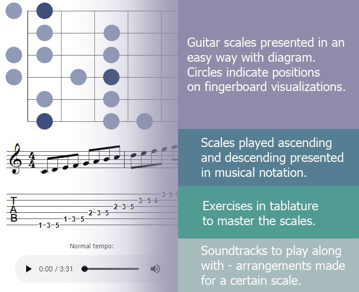 Guitar scale graphics explained