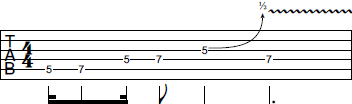 Tab blues lick